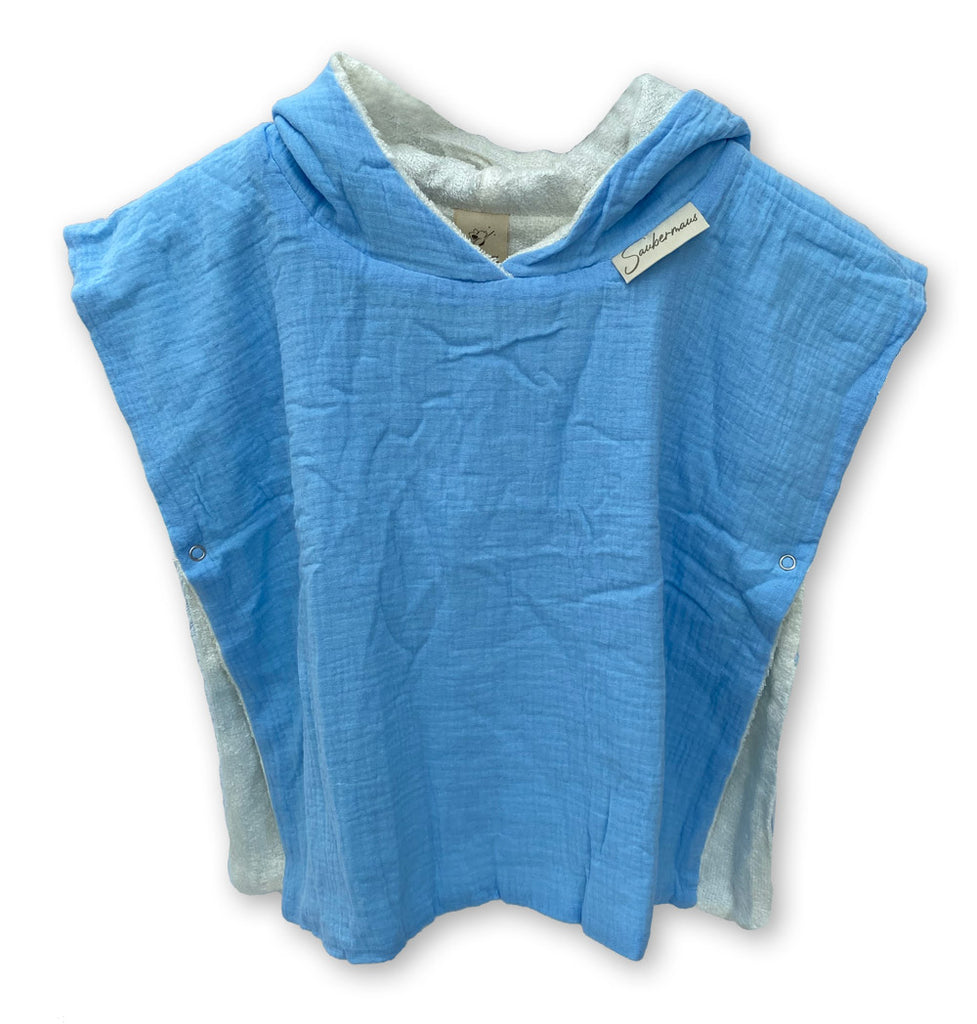 PonchMaus Bade-Poncho aus 100% Musselin (Baumwolle)