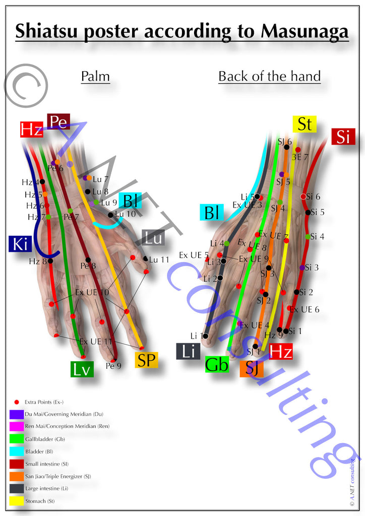 Shiatsu poster hands DIN A4 bis A0 (as download)