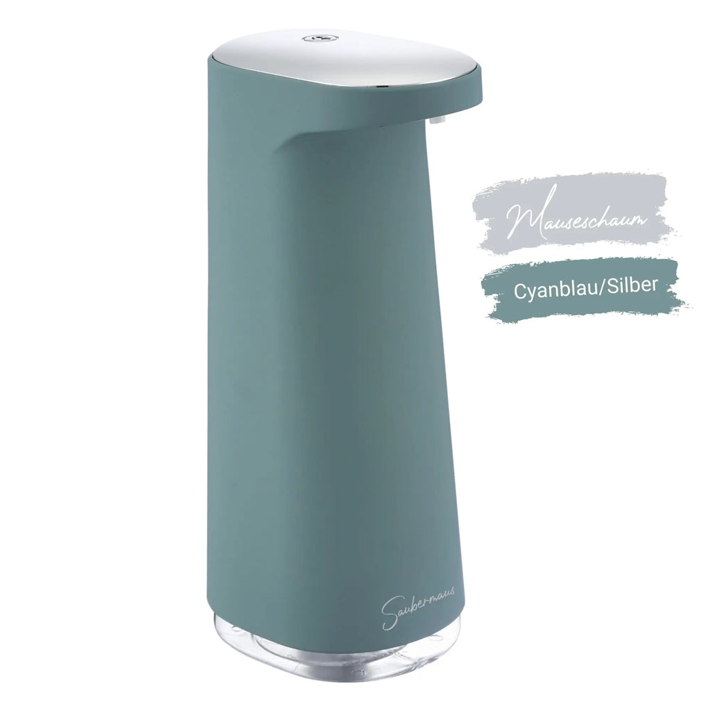 Mauseschaum - Cyanblau/Silber - Seifenspender